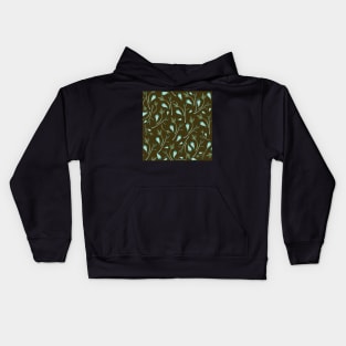 Botanical Flower Buds Pattern Kids Hoodie